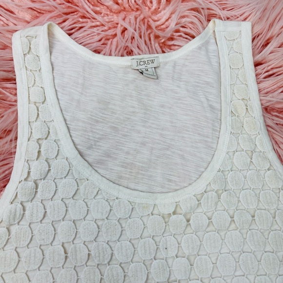 J. Crew Tiered Eyelet Dot Tank Top - Picture 3 of 6